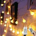 Ball fairy lights, [120 LED]  12 m, 8 modes and note function, fairy lights 220 VOLTS NOT FOR USA
